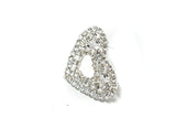 Rhinestone Heart Brooch 2 Inch Pin-On