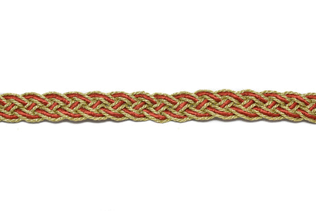 Braided Gimp Trim Metallic Two-Tone 1/2"