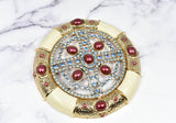 Rhinestone Metal Tube Buckle 5"