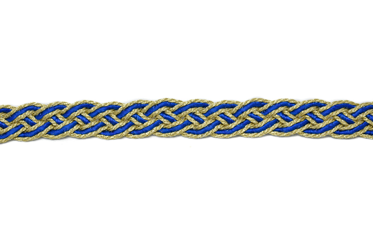 Braided Gimp Trim Metallic Two-Tone 1/2"