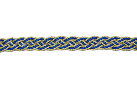 Braided Gimp Trim Metallic Two-Tone 1/2"