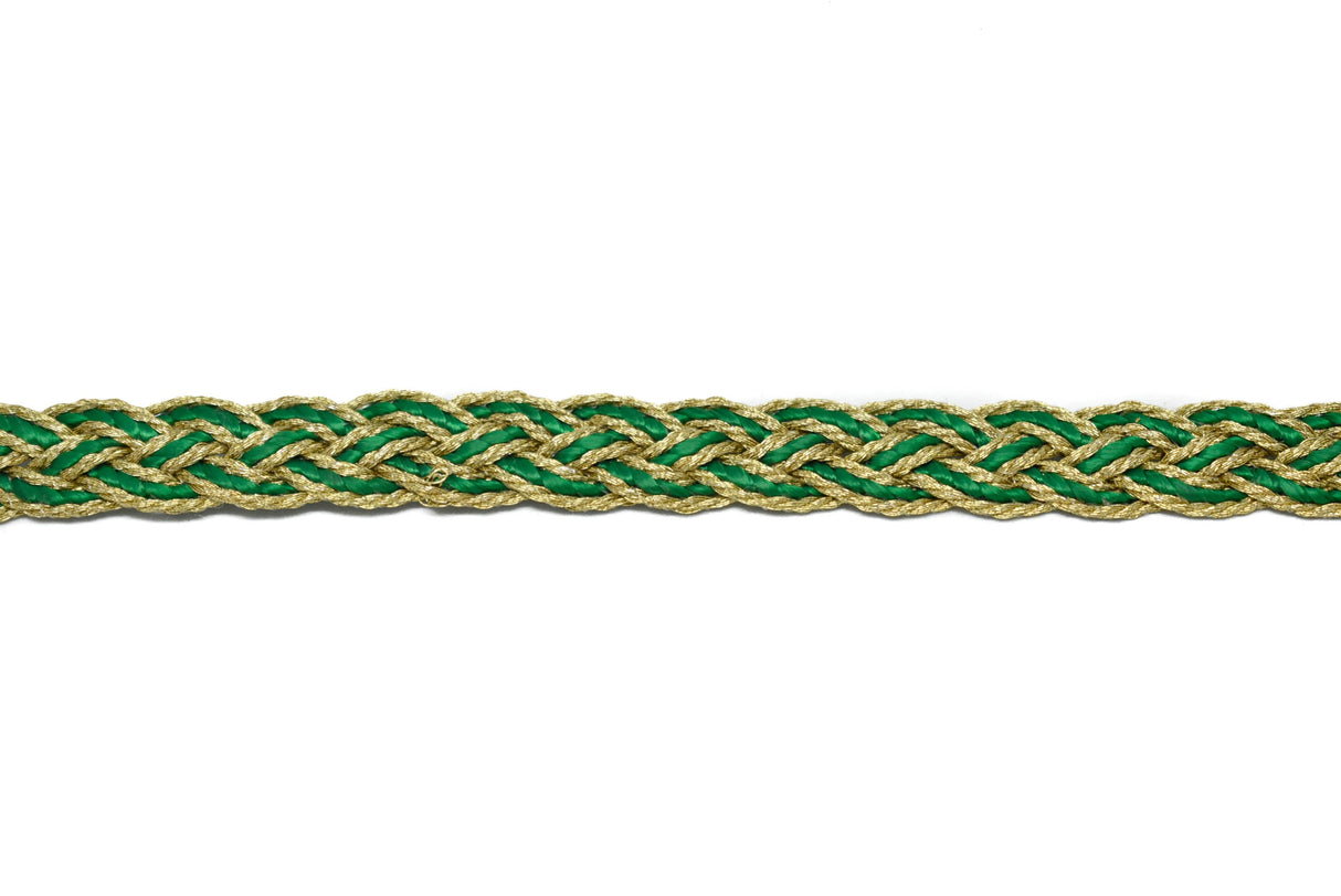Braided Gimp Trim Metallic Two-Tone 1/2"