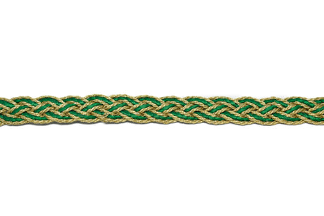 Braided Gimp Trim Metallic Two-Tone 1/2"