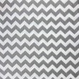 1/2″ Half Inch Chevron Gray and White Poly Cotton Fabric,