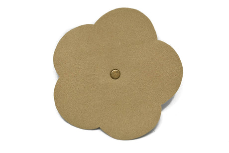 Flower Applique Suede Cheetah Charm 3.88"