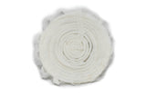 Embroidered Flower Rhinestone Applique White 3.88"