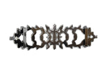 Floral Rhinestone Buckle Silver Clear