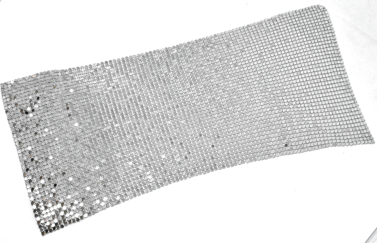 Metal Mesh Fabric Decorative Gold 11 x 5