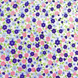 Purple Pink Flowers Poly Cotton Fabric