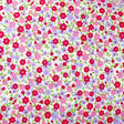 Pink Packed Flowers Poly Cotton Fabric