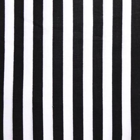 1/2″ Half Inch White and Black Stripes Poly Cotton Fabric,
