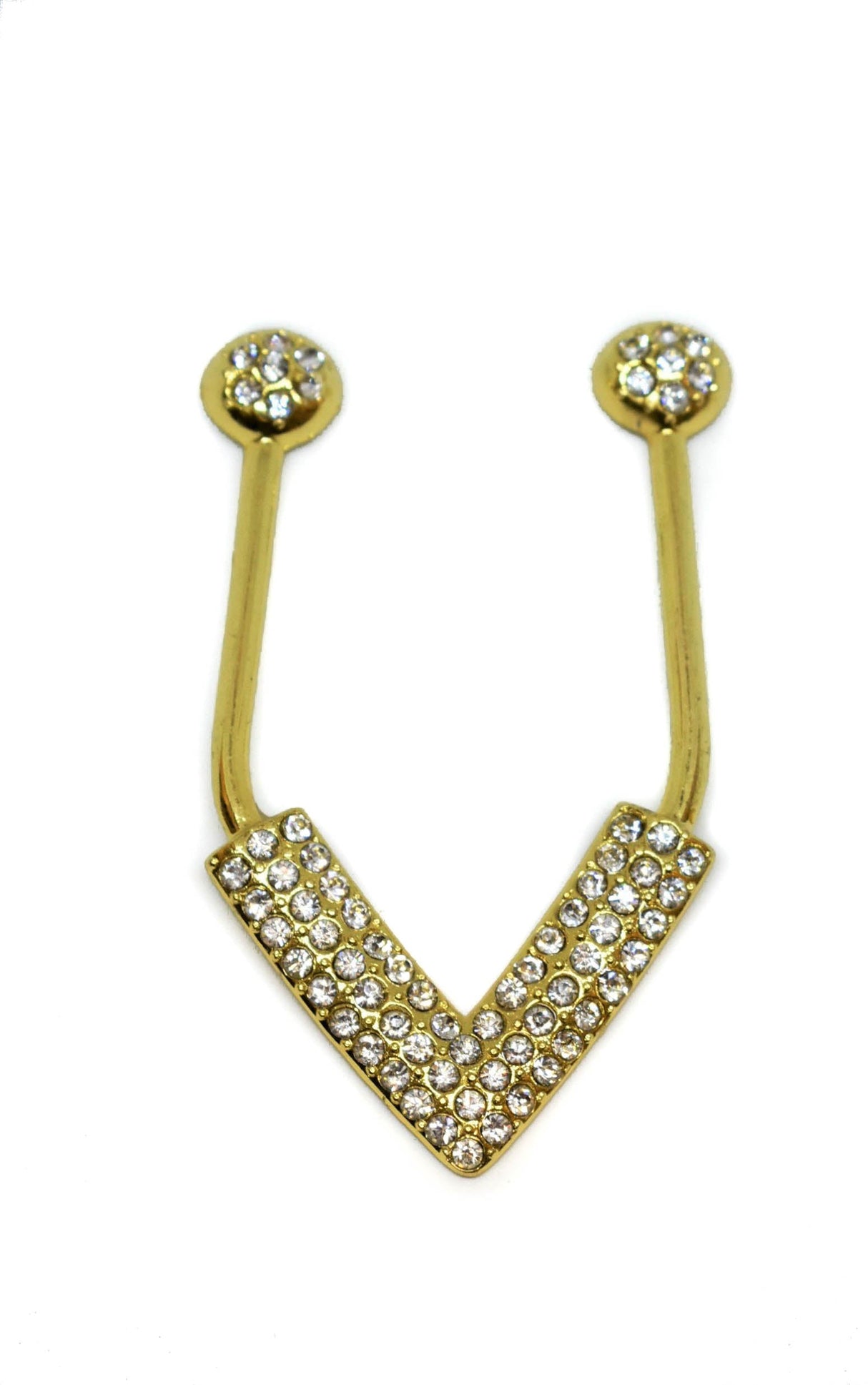 Rhinestone V-Shape Buckle Connector