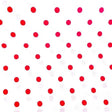 1/2″ Half Inch Red Polka Dot on White Poly Cotton Fabric