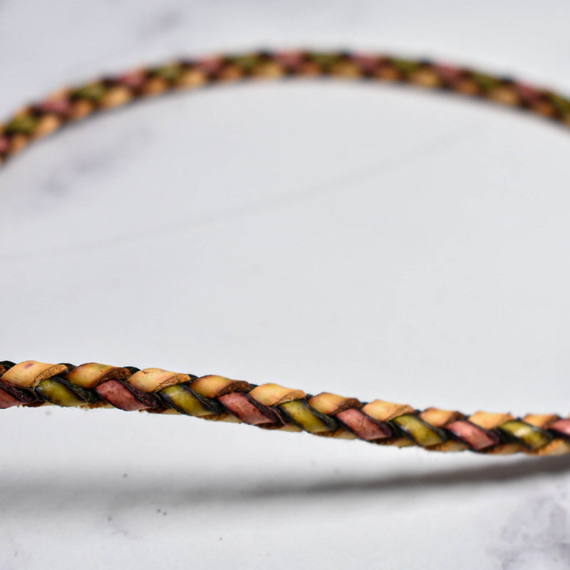 Leather Rope Trim Multi Color 1/4 Inch