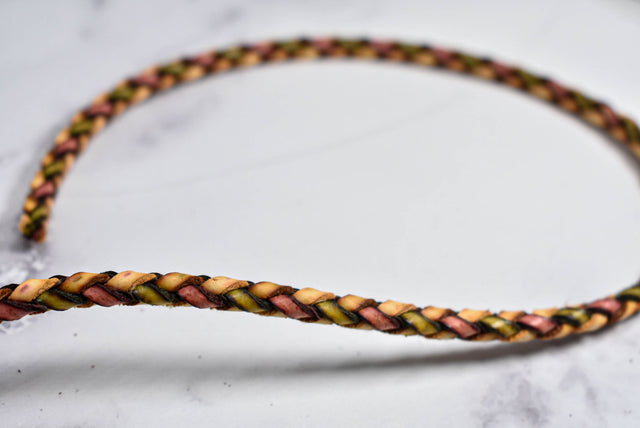 Leather Rope Trim Multi Color 1/4 Inch