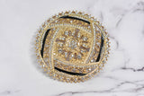 Rhinestone Buckle Gold 4 1/4