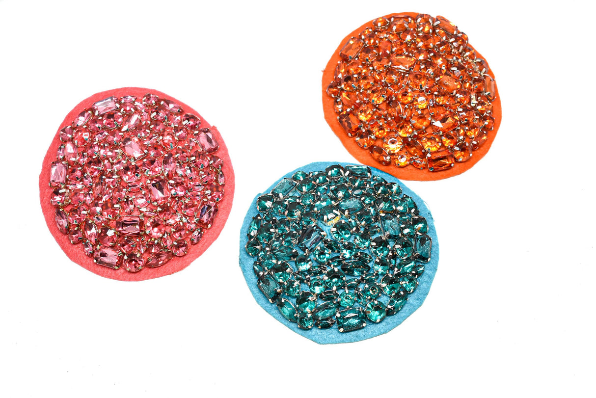 Rhinestone Applique Circular 4 Inch