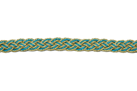 Braided Gimp Trim Metallic Two-Tone 1/2"