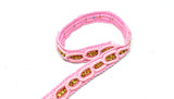 Braided Gimp Trim Pink Metallic Gold 1/2"