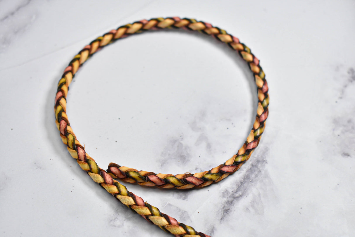Leather Rope Trim Multi Color 1/4 Inch
