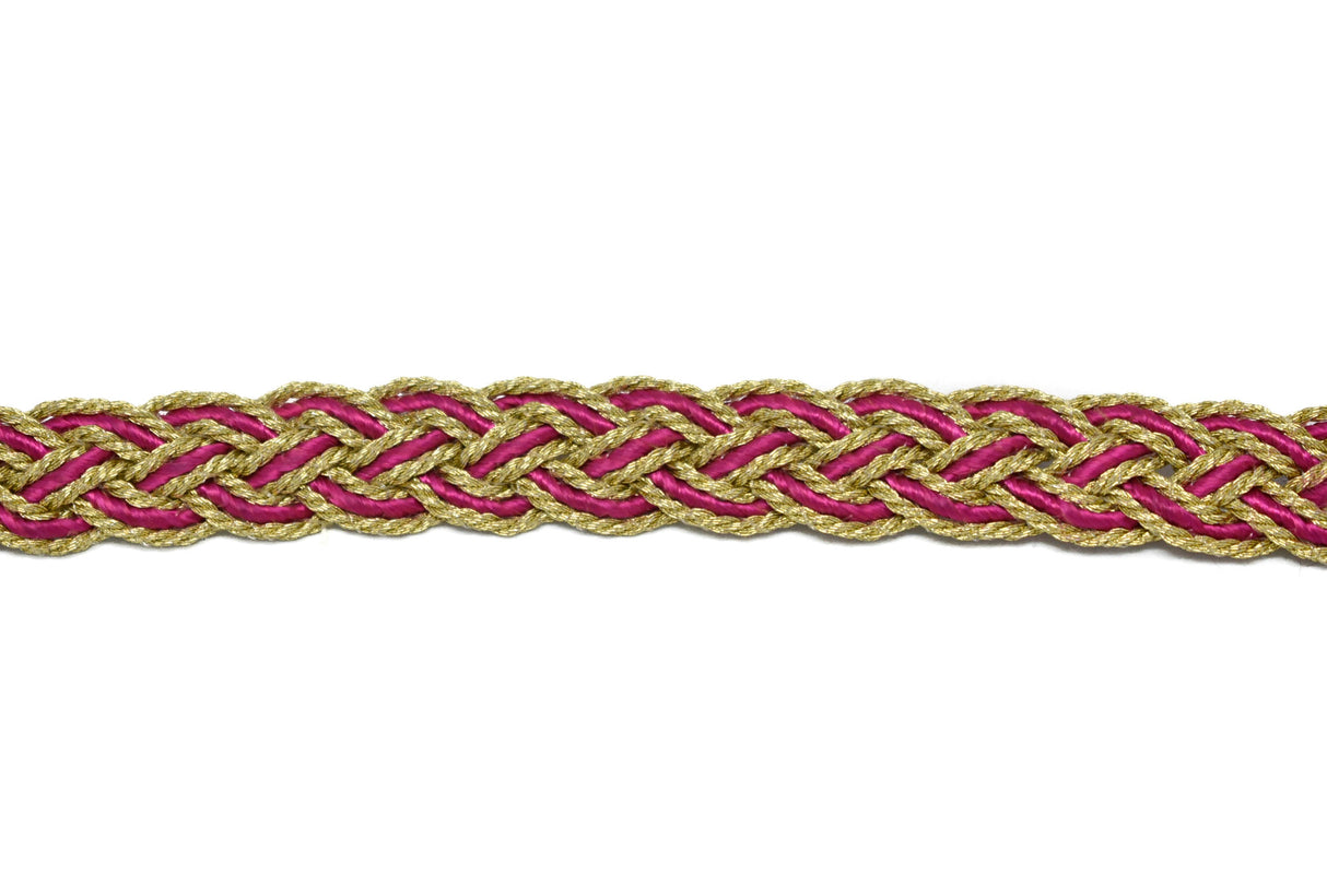 Braided Gimp Trim Metallic Two-Tone 1/2"