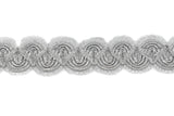 Metallic Ribbon Trim Wavy Silver 1 Inch