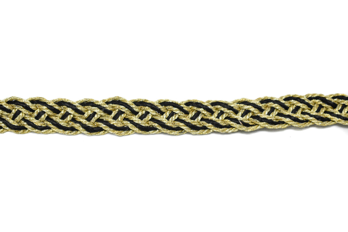 Braided Gimp Trim Metallic Two-Tone 1/2"