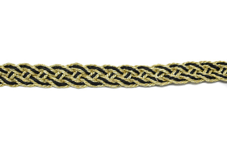 Braided Gimp Trim Metallic Two-Tone 1/2"