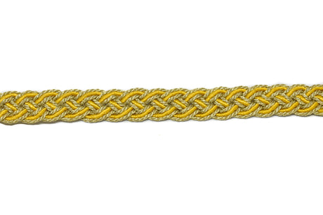 Braided Gimp Trim Metallic Two-Tone 1/2"