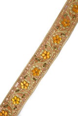 Sequins Embroidered Floral Trim 1 Inch