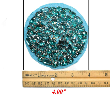 Rhinestone Applique Circular 4 Inch
