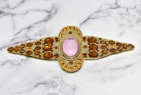 Gemstone Buckle Gold Topaz 6 3/4 Inch