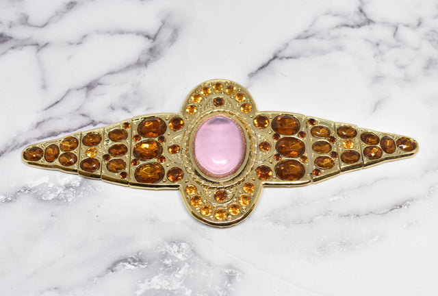 Gemstone Buckle Gold Topaz 6 3/4 Inch