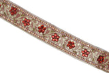 Sequins Embroidered Floral Trim 1 Inch