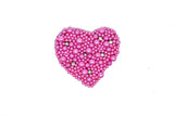 Rhinestone Heart Applique Pink 4 x 3.5