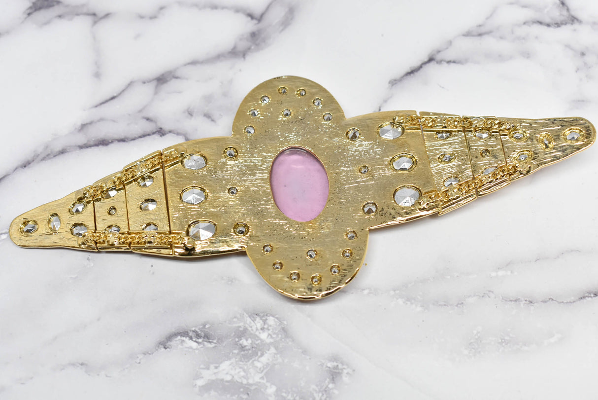 Gemstone Buckle Gold Topaz 6 3/4 Inch