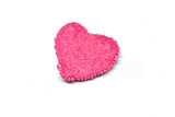 Rhinestone Heart Applique Pink 4 x 3.5