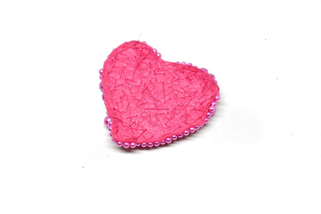 Rhinestone Heart Applique Pink 4 x 3.5