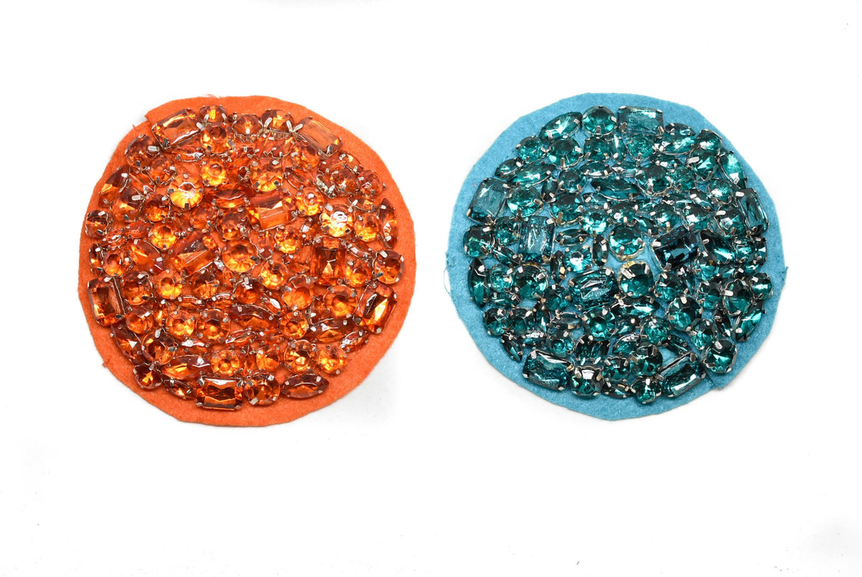 Rhinestone Applique Circular 4 Inch