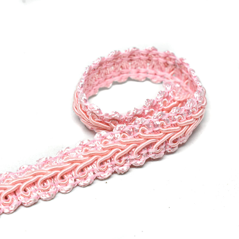 Gimp Trim Pink Floral 1/2"