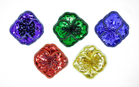 Sequined Flower Patch 3.5"