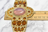 Gemstone Buckle Gold Topaz 6 3/4 Inch