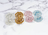 Rhinestone Spiral Buckles 2 3/4" x 1 3/4"