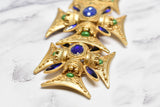 Gold Gemstone Foldable Buckle 6.75 x 3 in