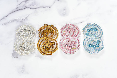 Rhinestone Spiral Buckles 2 3/4" x 1 3/4"