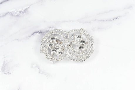 Rhinestone Spiral Buckles 2 3/4" x 1 3/4"