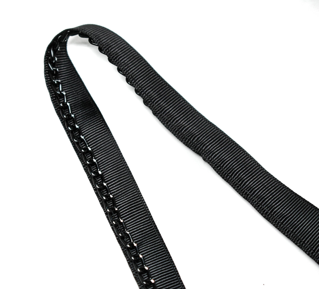 Ribbon with Black Chain Black Grosgrain 0.63"