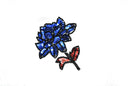 Sequins Flower Applique Iron-On Blue Red
