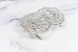 Rhinestone Spiral Buckles 2 3/4" x 1 3/4"