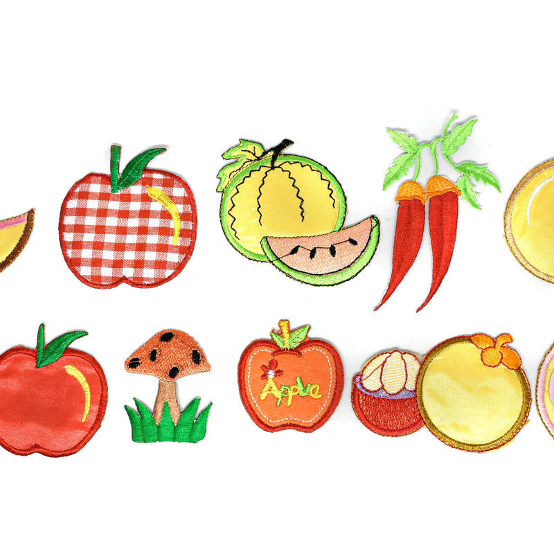 Iron-On Fruit Appliques Assorted Sizes